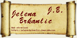 Jelena Brkanlić vizit kartica